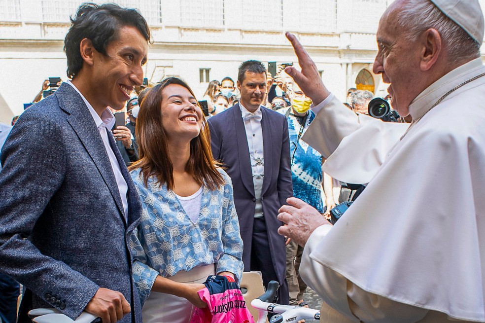 “Sentir su presencia fue increíble”, dice Egan Bernal tras visitar al Papa