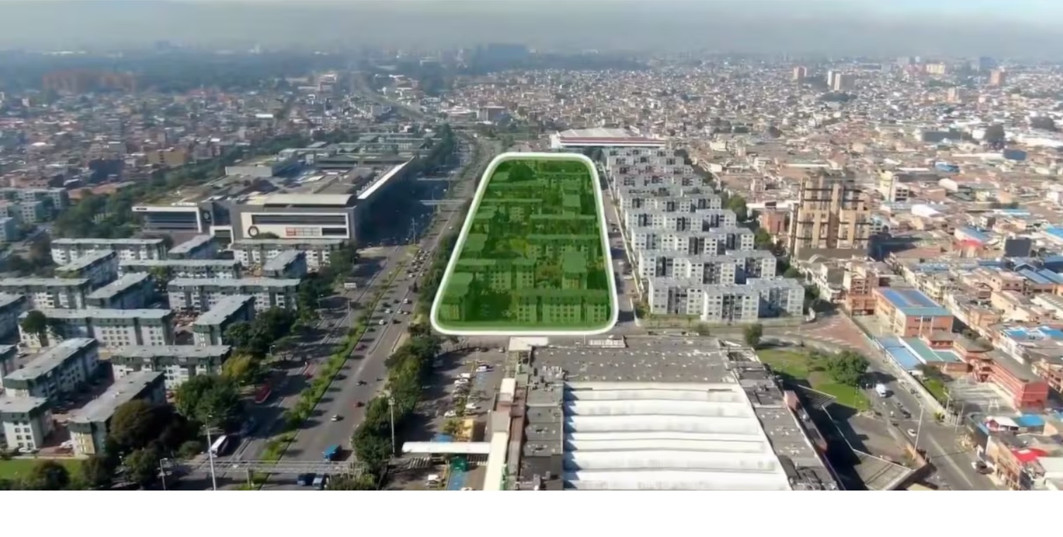 La zona verde es la que será reemplazada por las nuevas torres.
