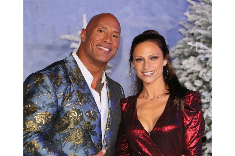 Imagen del actor Dwayne “La Roca” Johnson y su esposa Lauren Hashian.