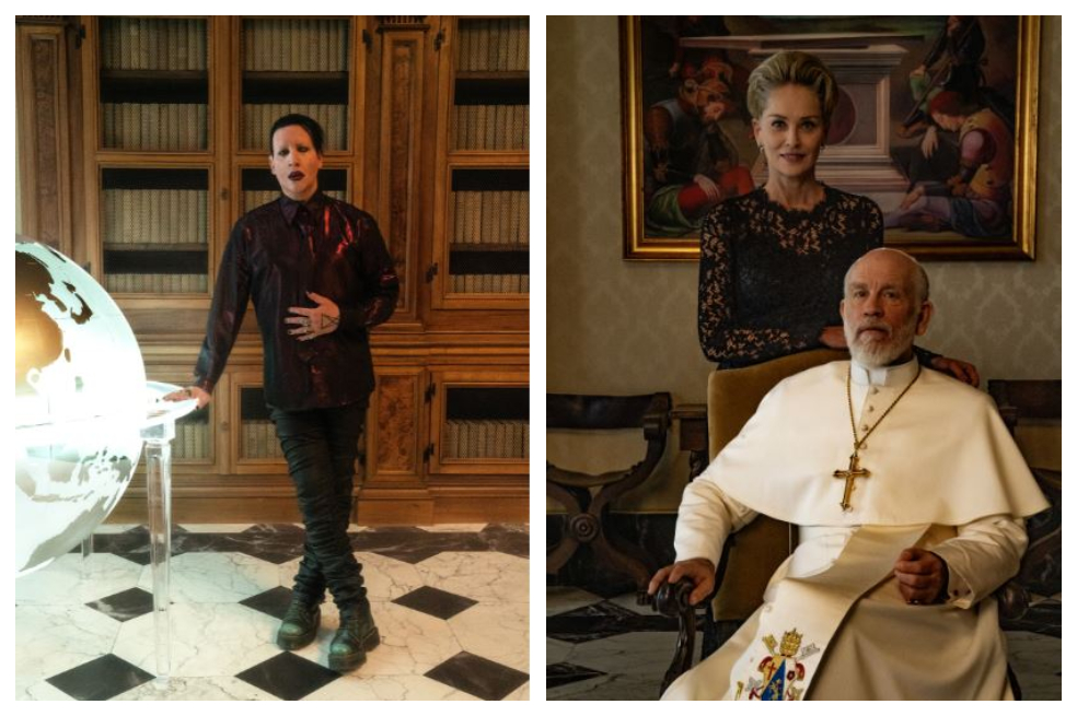 Los actores Marilyn Manson, Sharon Stone y John Malkovich.Cortesía