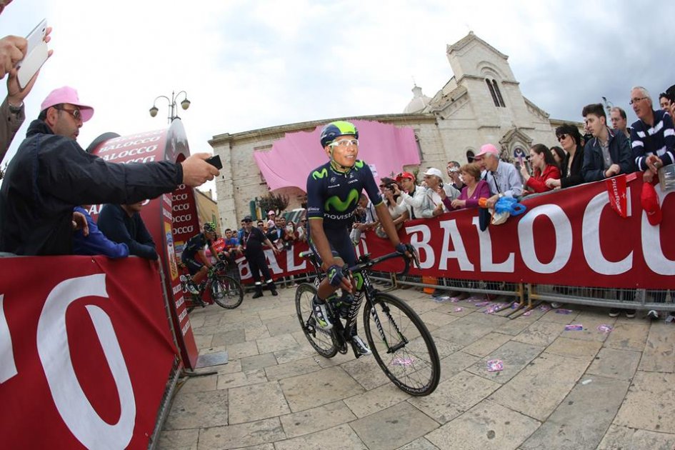 Nairo Quaintana, líder del equipo Movistar correrá en dos de las tres grandes vueltas en la temporada ciclística 2015. Foto: EFE