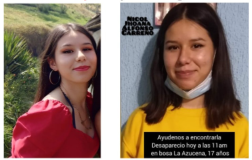 Nicol Johana Alfonso desapareció el pasado 14 de junio en Bogotá