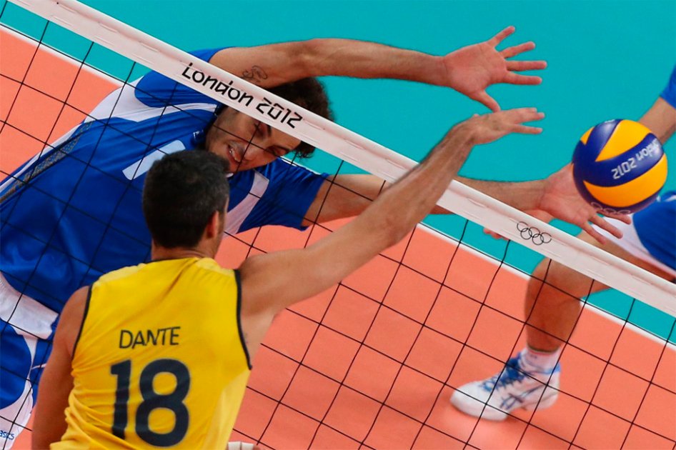 Brasil y Rusia en la final olímpica de voleibol masculino de Londres-2012