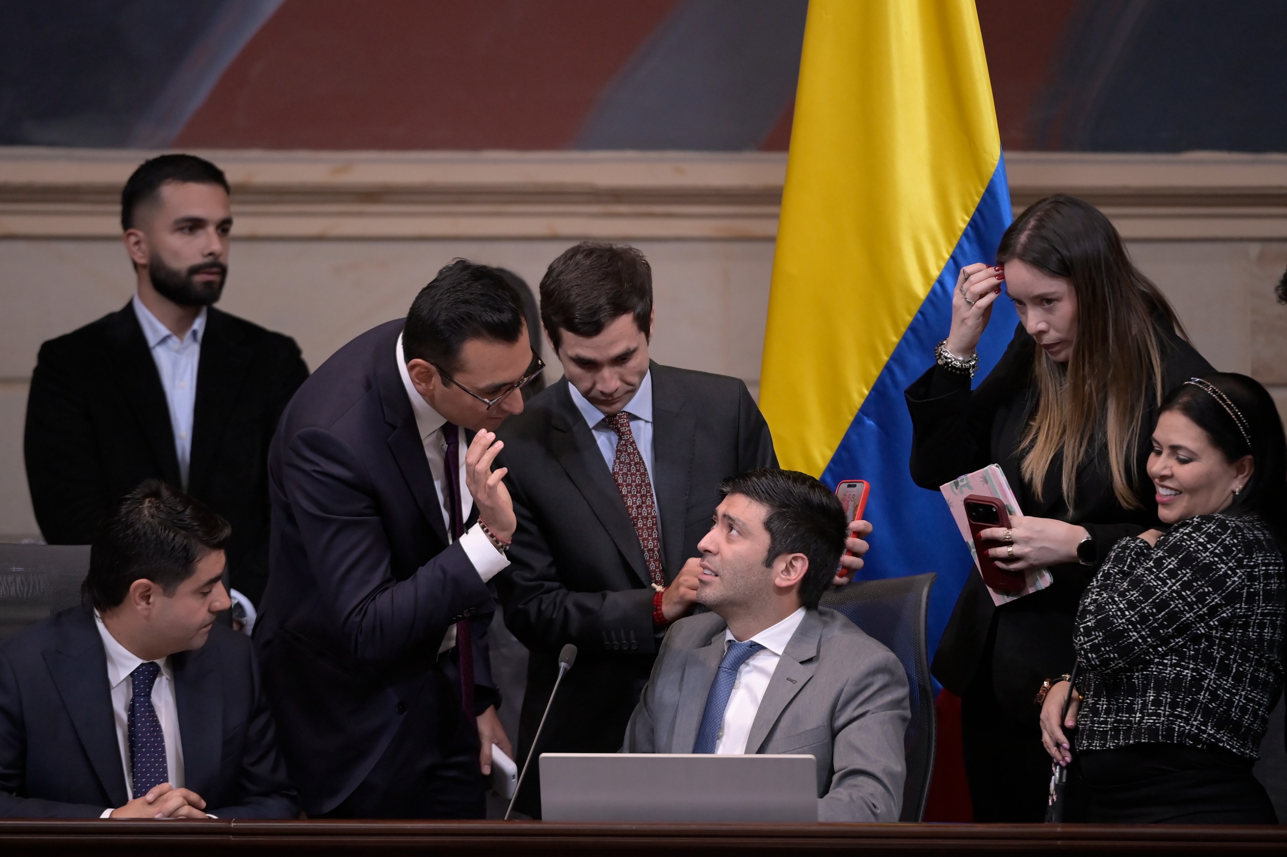 El presidente de la Cámara, Nicolás Barguil, durante la sesión de audiencias a los aspirantes a contralor General.