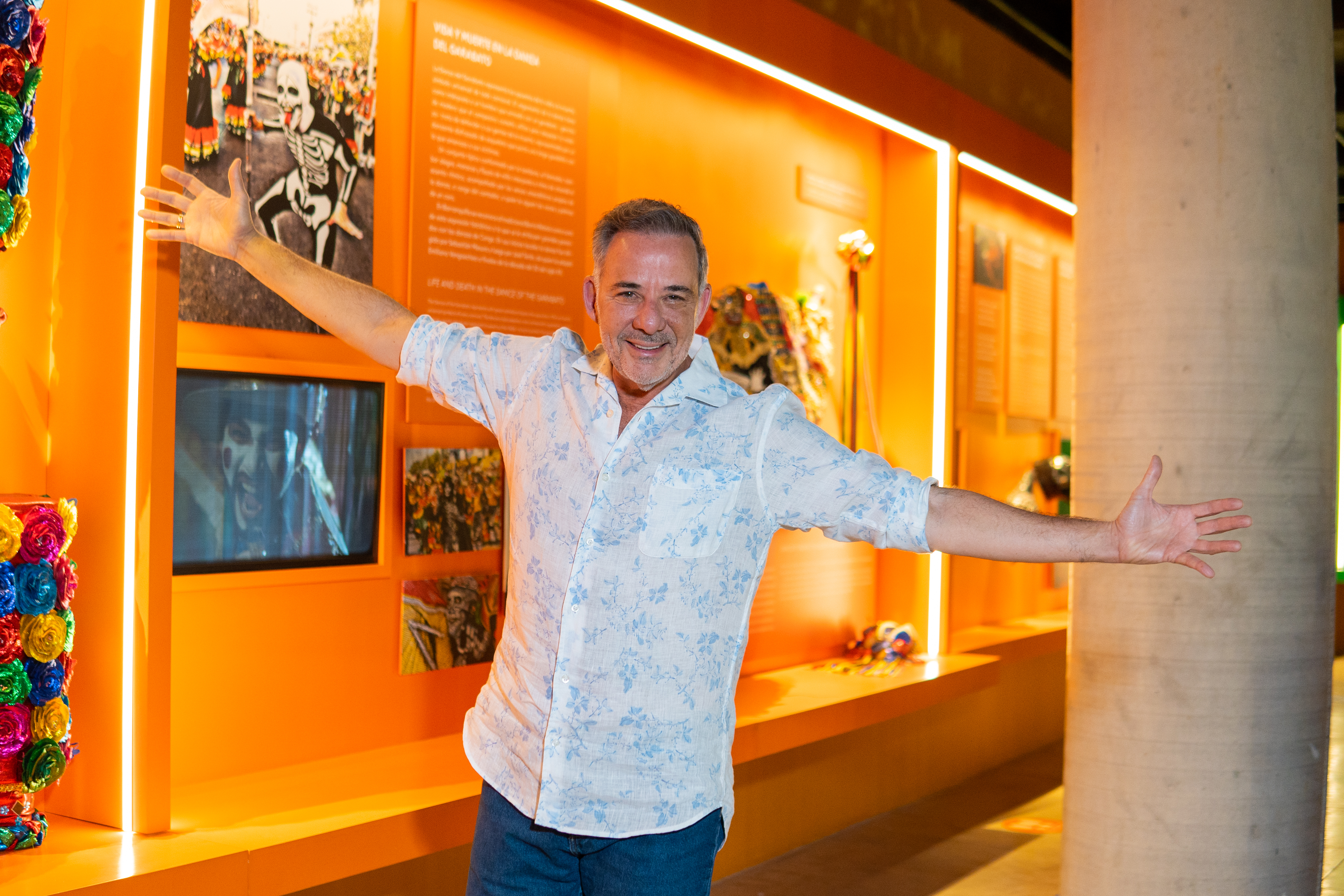Juan José Jaramillo, presidente del Carnaval de Barranquilla, en el Museo del Carnaval.