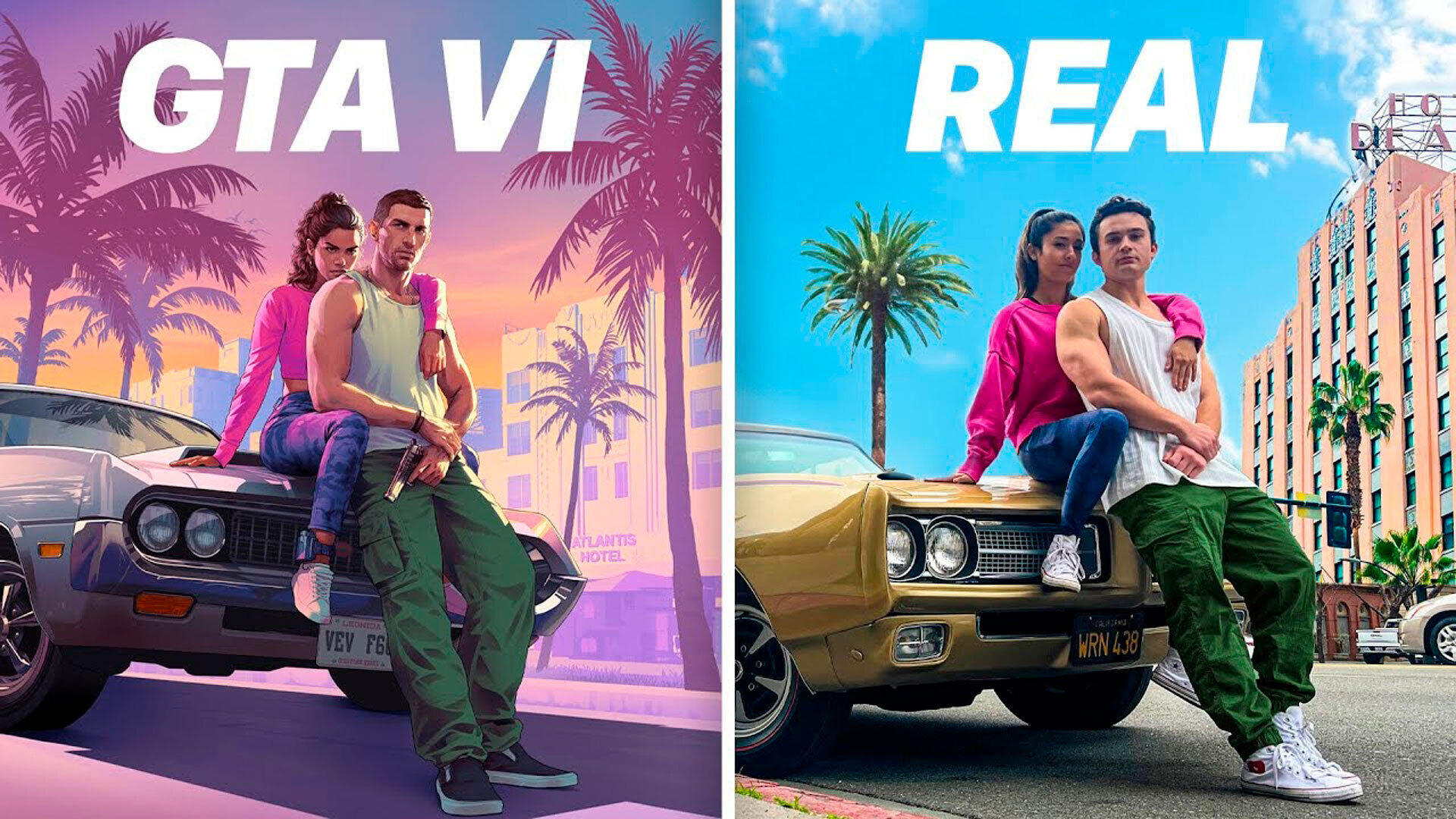 Un youtuber estadounidense recrea en la vida real el tráiler de GTA VI