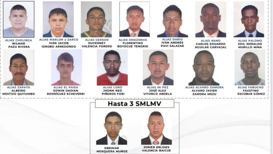 Se conoce el cartel de los más buscados en el Cauca, luego del ataque al Ejército