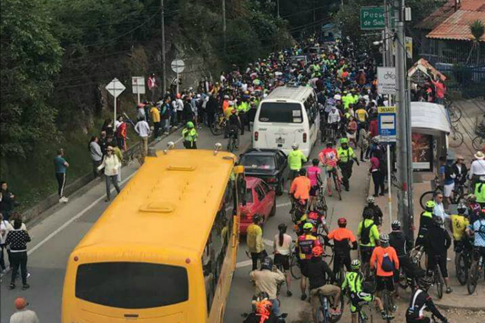 La Calera protestó por ciclopaseo a Patios