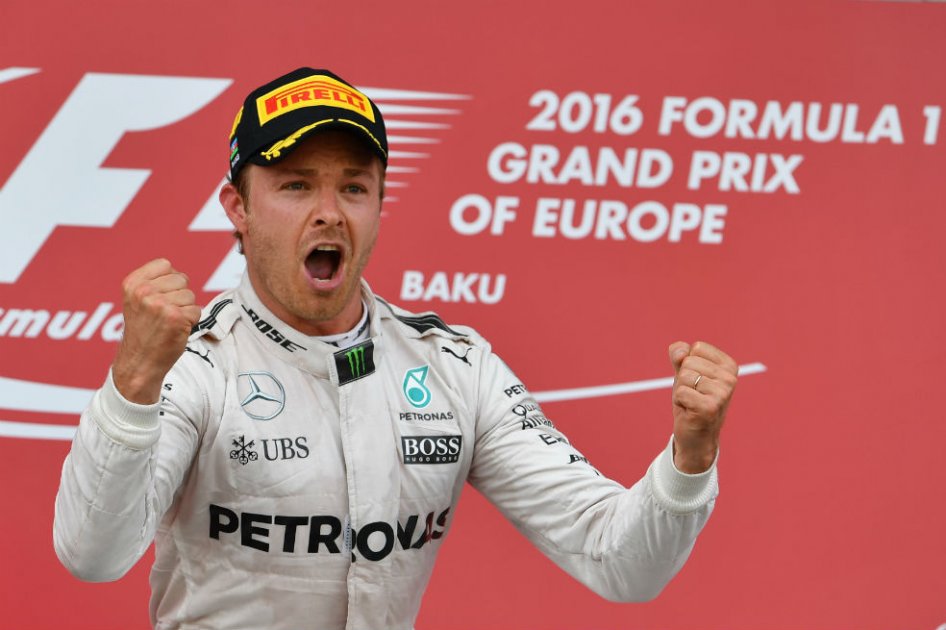 Nico Rosberg finalizó primero en Bakú. Foto: AFP