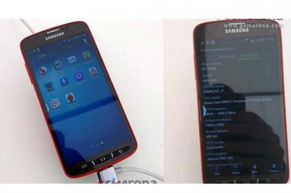 Se conocen imágenes de la versión resistente al agua del Galaxy S4