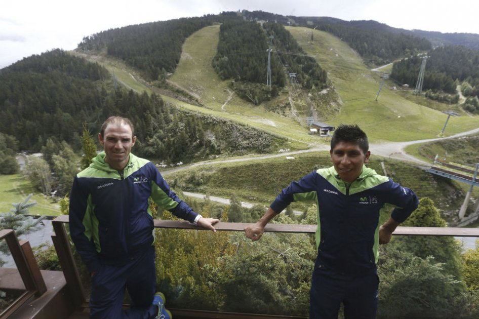 Alejandro Valverde y Nairo Quintana. Foto: AFP