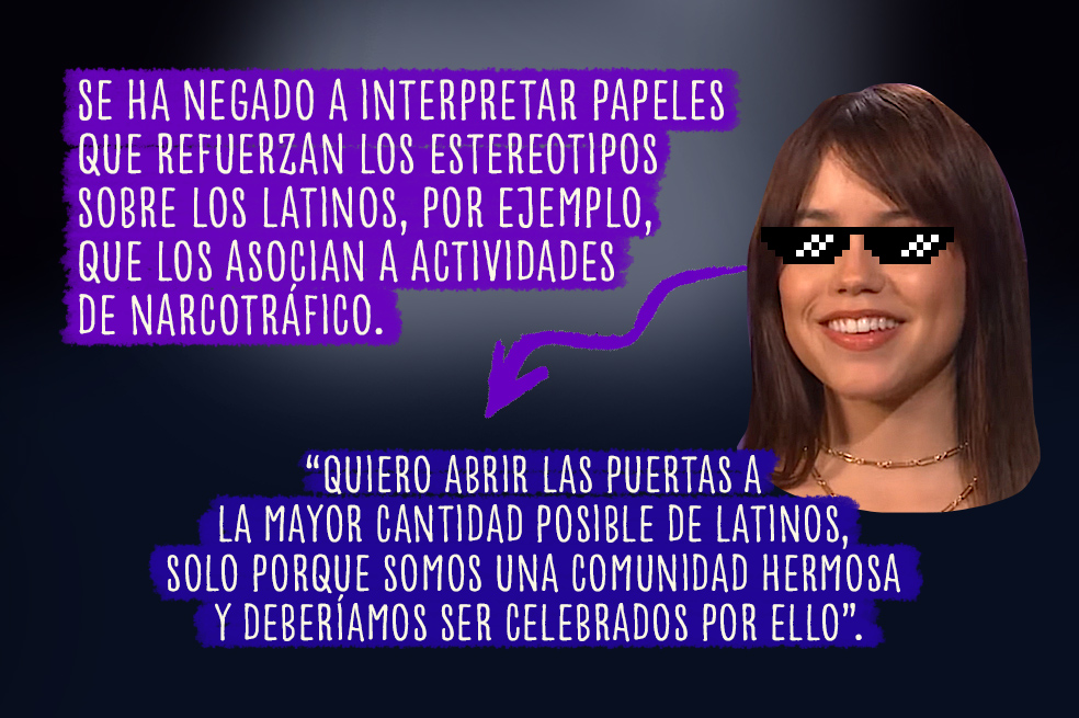 Se ha negado a interpretar papeles que refuerzan los estereotipos sobre los latinos, por ejemplo, que los asocian a actividades de narcotráfico. “Quiero abrir las puertas a la mayor cantidad posible de latinos, solo porque somos una comunidad hermosa y deberíamos ser celebrados por ello”.