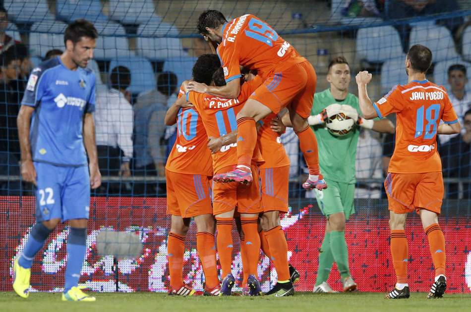 Valencia goleó a Getafe y es segundo en la Liga española
