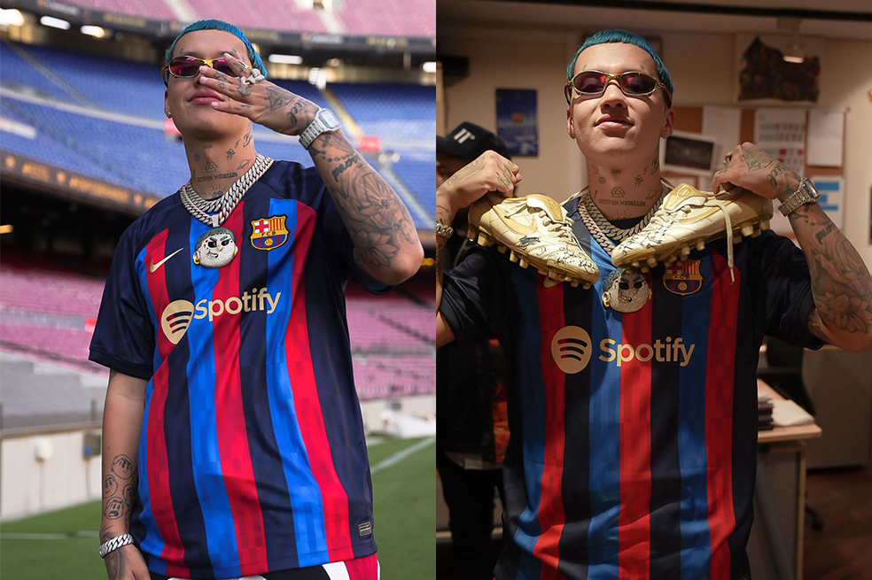 Blessd en el Spotify Camp Nou del Barcelona