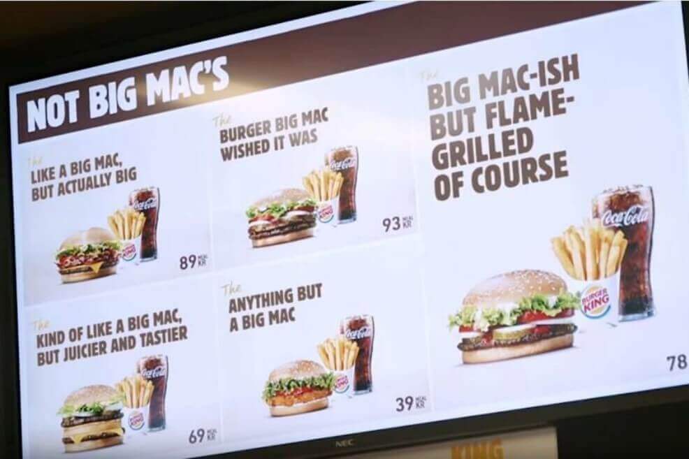 Burger King se burla de la Big Mac de McDonald’s en ingenioso anuncio