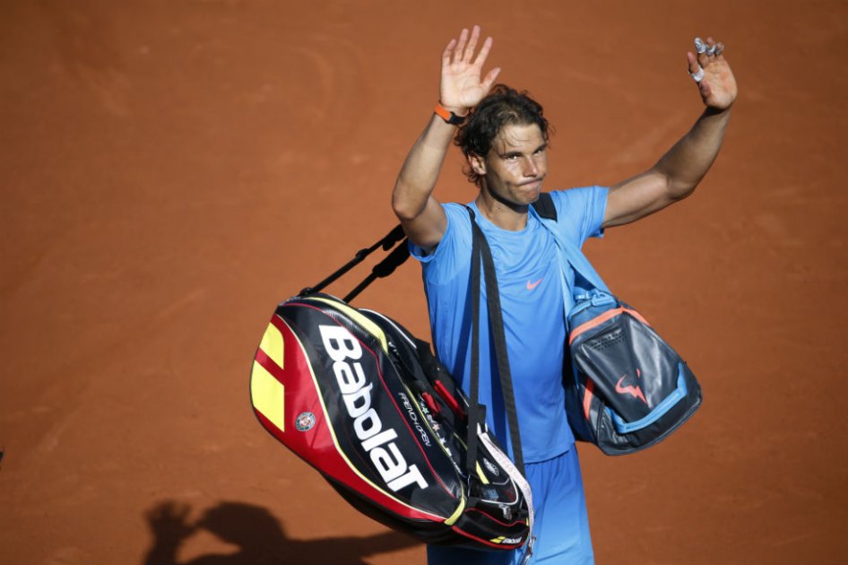 Rafael Nadal tras ser eliminado del Roland Garros. Foto: AFP