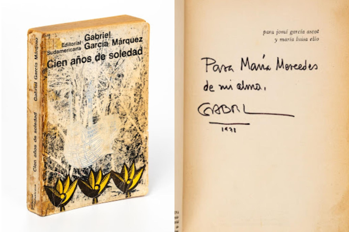 Primeras ediciones de García Márquez y mapa del Magdalena de Humboldt, a subasta