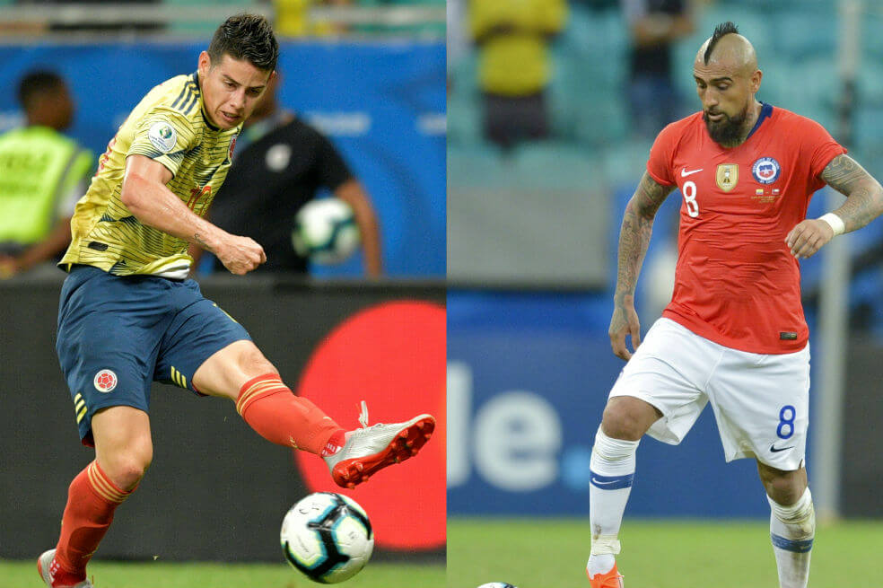 Estos son los datos del partido entre Colombia y Chile