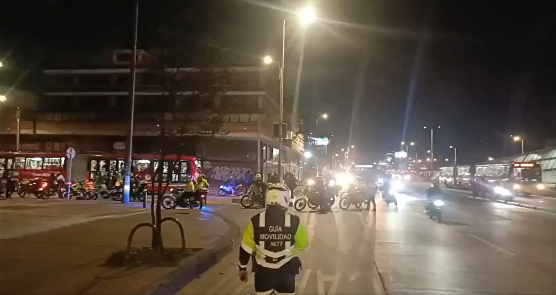 Protestas en Bogotá hoy: Se normaliza tránsito en la Av. NQS hacia el sur