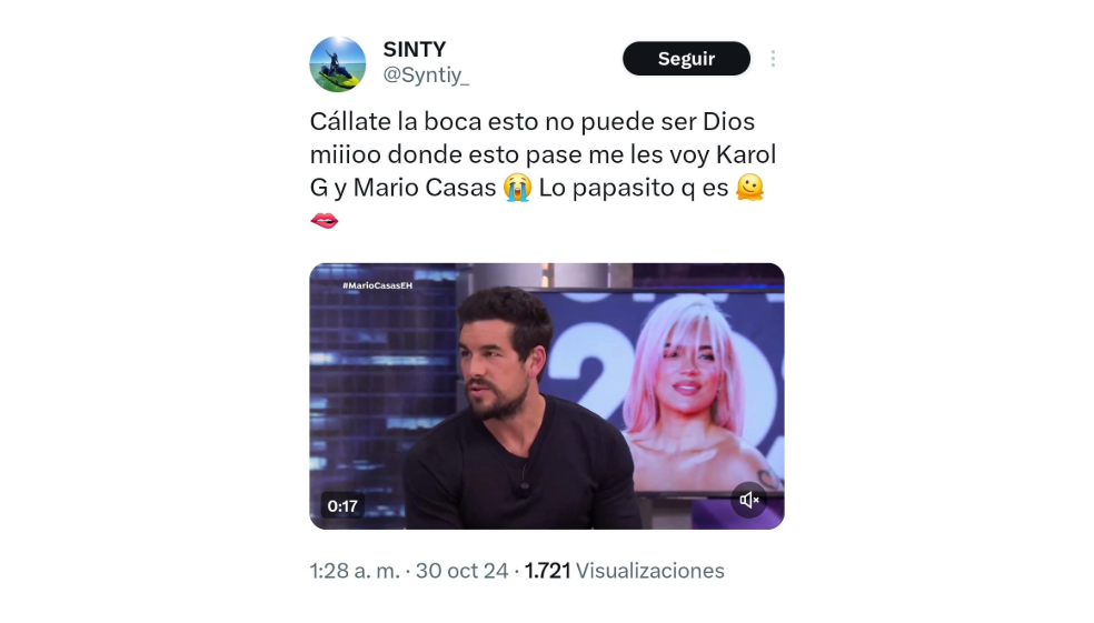 Mario Casas hizo guiño a Karol G y confesó secreto relacionado con ‘La Bichota’