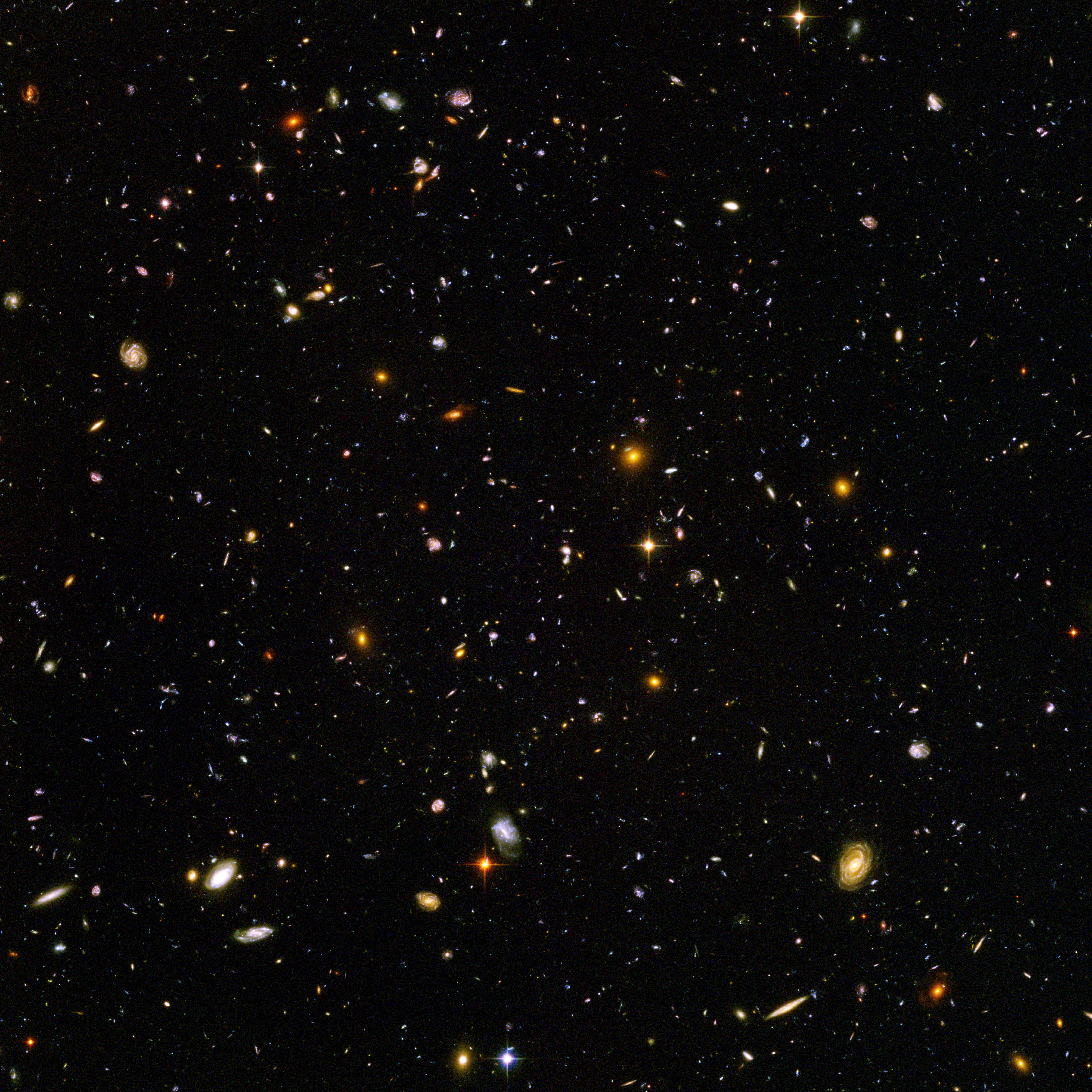 Imagen del Campo Ultra Profundo del Hubble dentro de la constelación de Fornax.