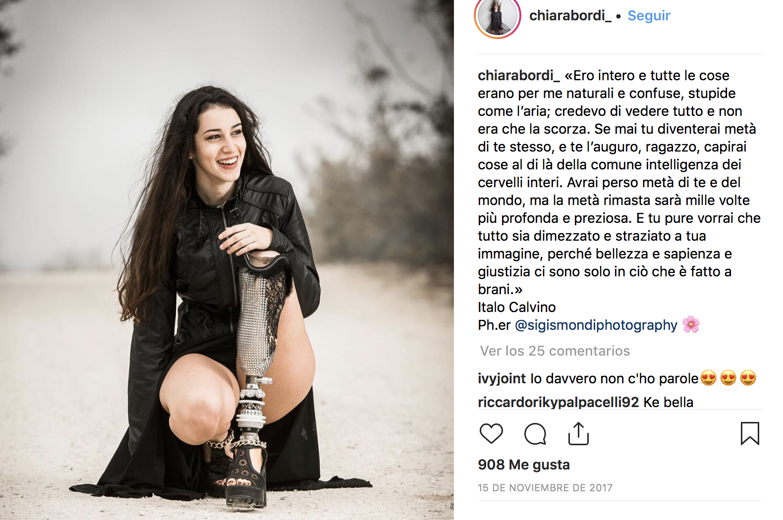 Chiara Bordi, una reina con una pierna biónica