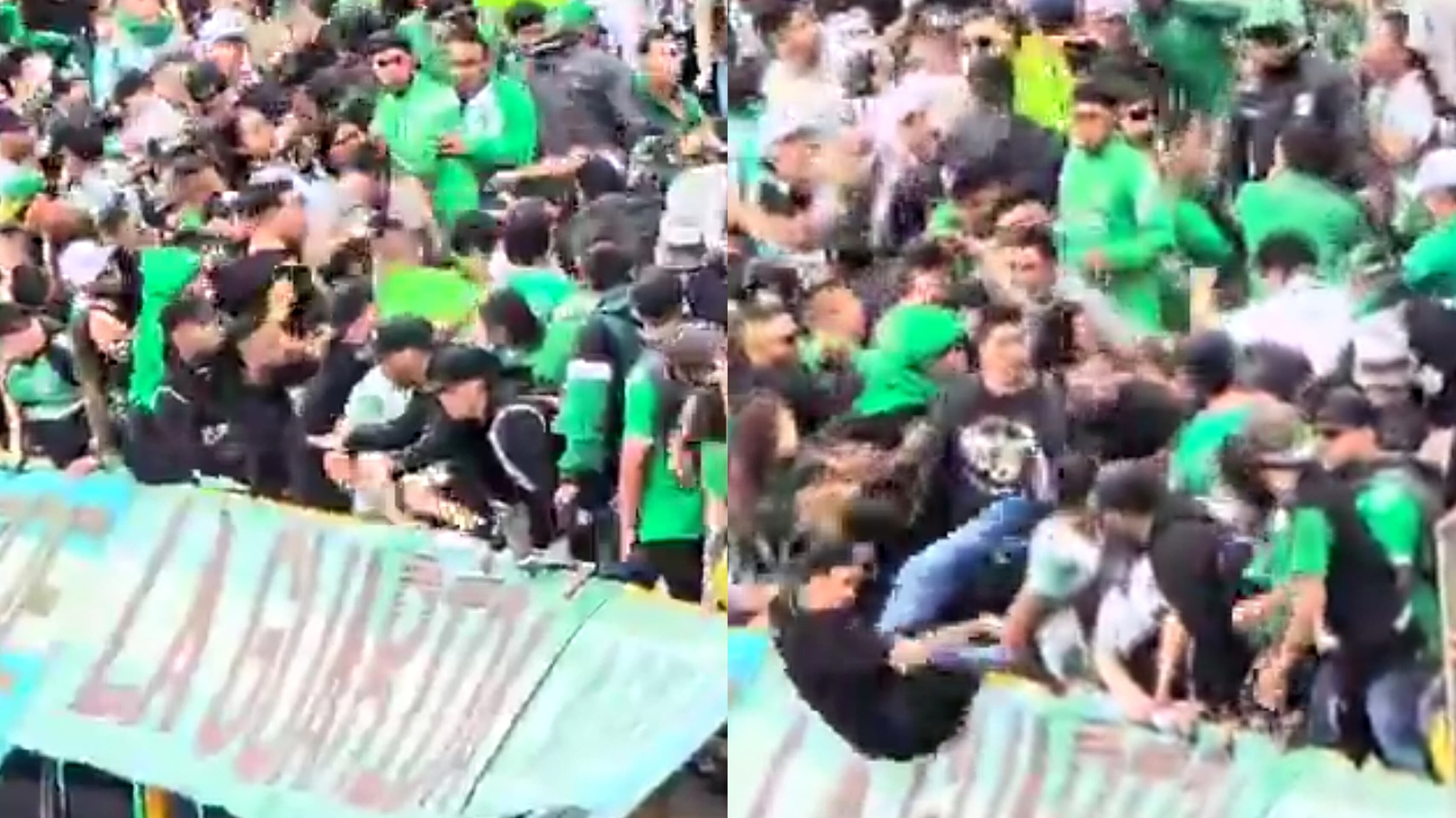Hinchas de Nacional protagonizaron pelea en El Campín: uno cayó desde la tribuna