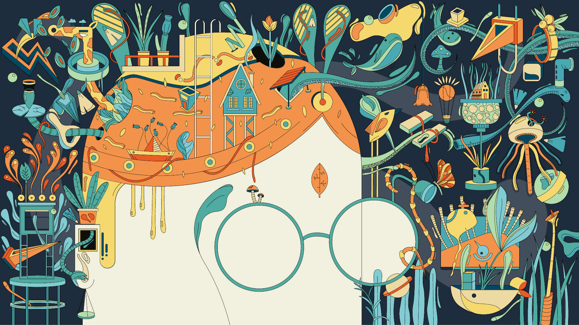 Ilustración Arte, imaginación, sobrepensar. Mario Fernando Rodríguez