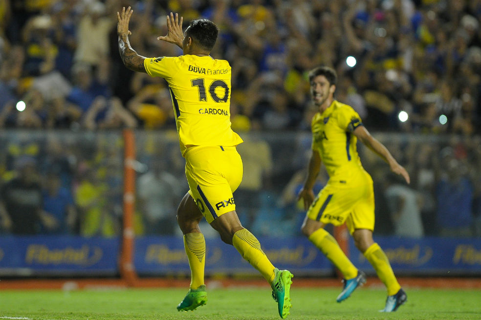 Edwin Cardona marcó en la victoria de Boca sobre Tigre