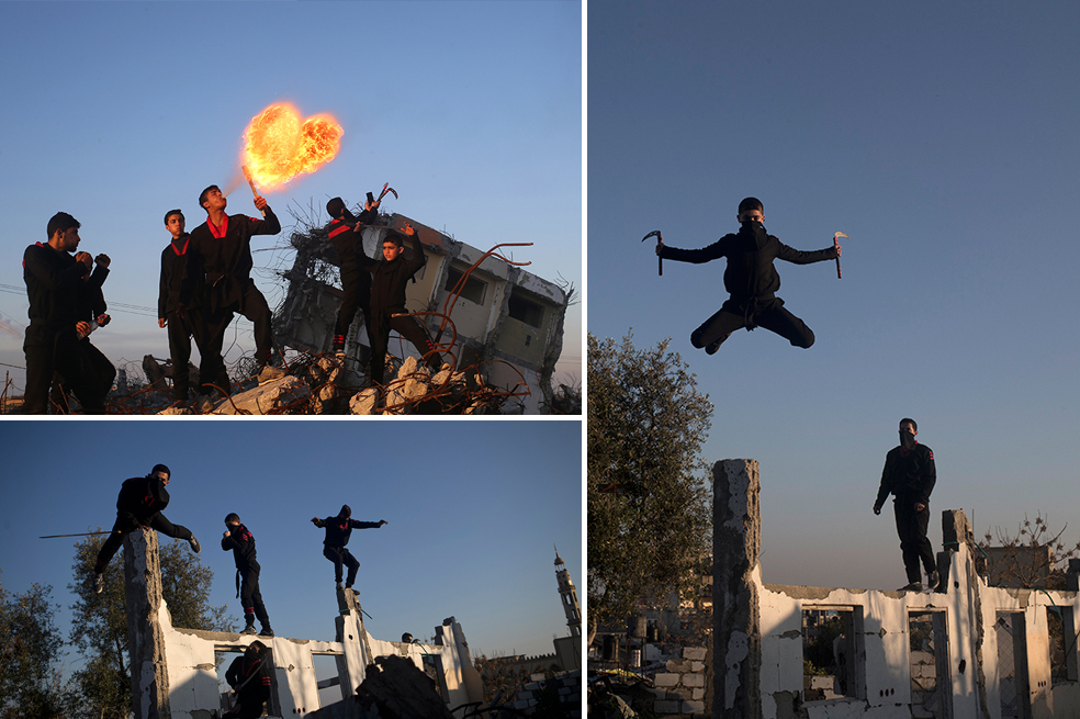 Arte en medio de las ruinas de Gaza