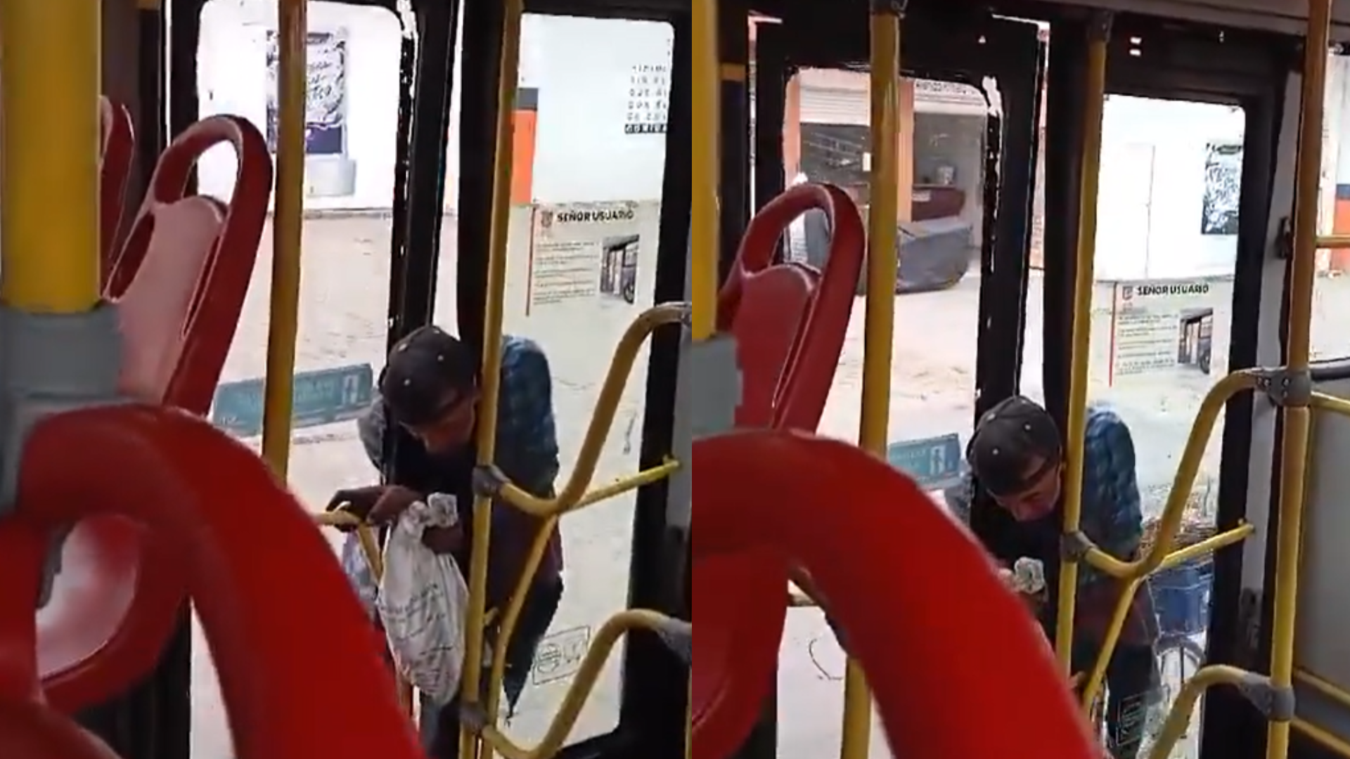 Hombre quedó colgando de la puerta de un Sitp y conductor siguió el recorrido