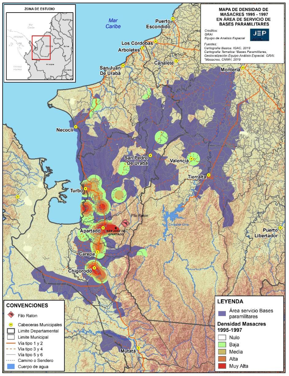 Mapa masacres y paramilitares