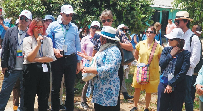 El Consejo de Seguridad de la ONU en la visita al antiguo ETCR de Aguabonita en Caquetá.
