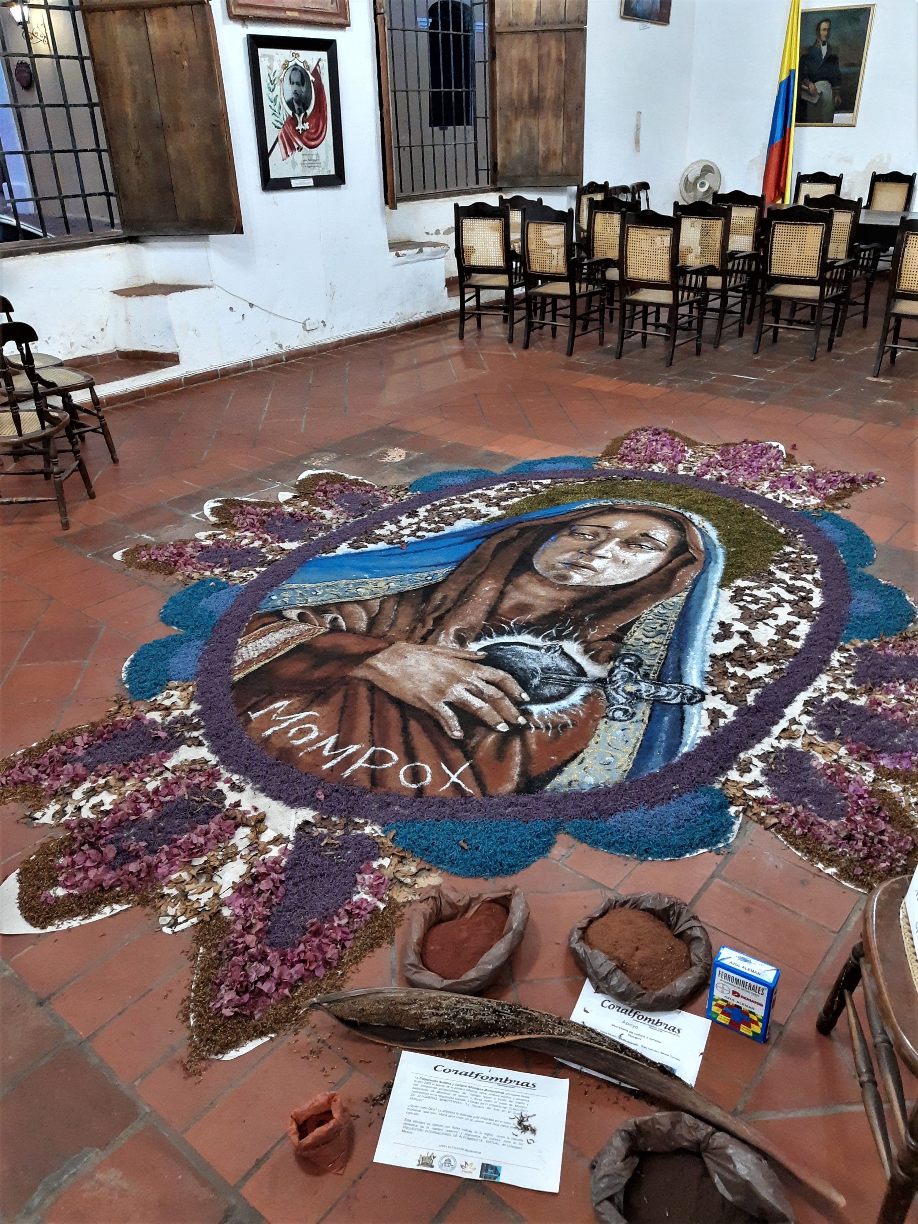 Alfombra Momposina, arte efímero tradicional de Mompox.