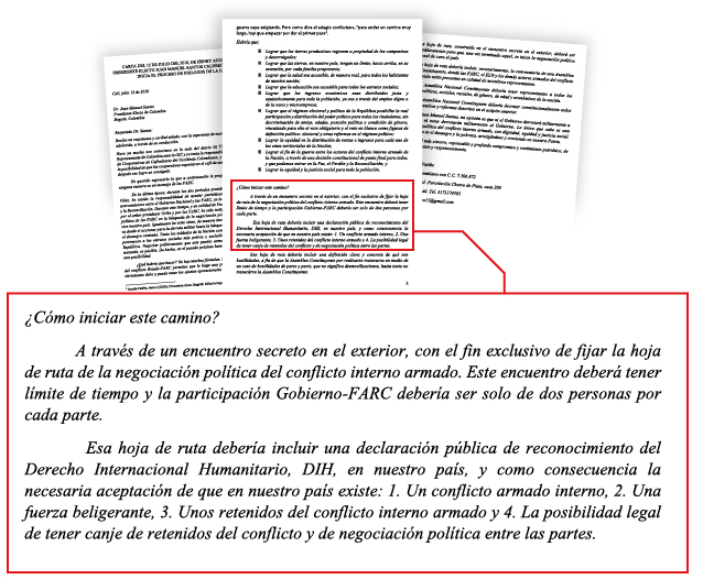 Carta de Henry Acosta Patiño al presidente electo Juan Manuel Santos Calderón.