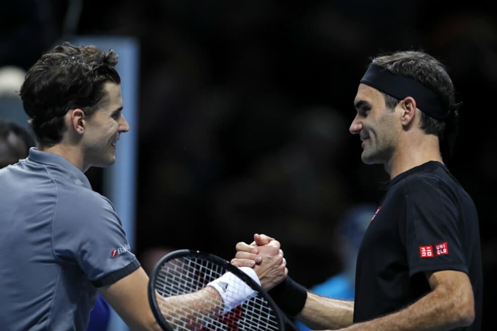 Thiem derrotó a Federer en el torneo de Maestros de Londres