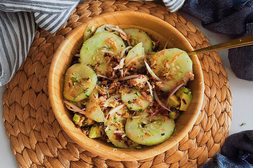 Receta para hacer “crispy rice salad”