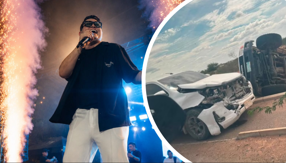 Conocido cantante vallenato sufrió fuerte accidente de tránsito. Todo quedó captado en video