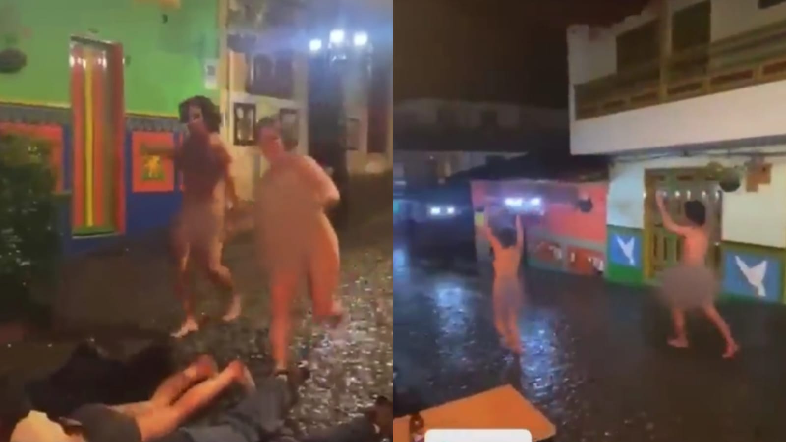 En video: pareja de turistas corrieron desnudos por las calles de Guatapé