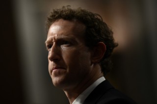 (FILES) Mark Zuckerberg, CEO of Meta, looks on during the US Senate Judiciary Committee hearing "Big Tech and the Online Child Sexual Exploitation Crisis" in Washington, DC, on January 31, 2024.