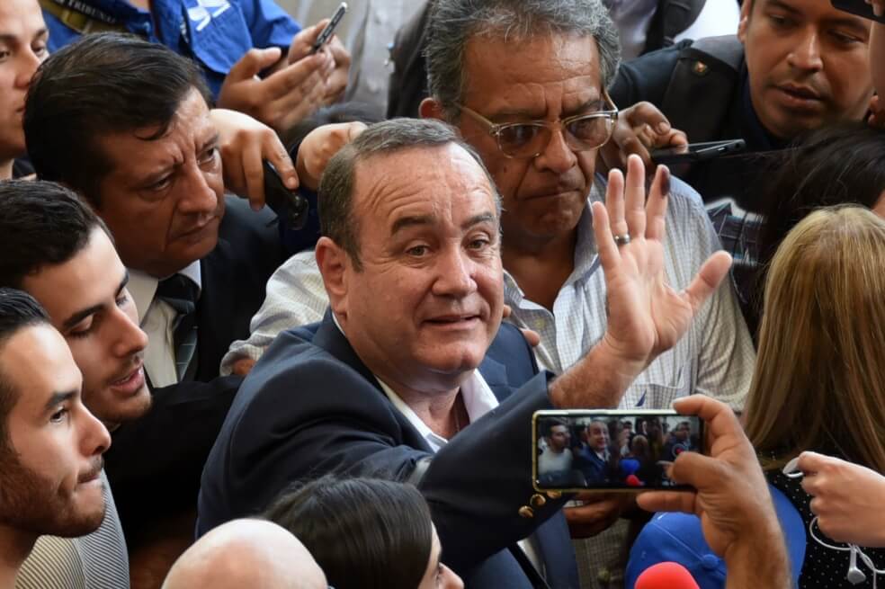 Alejandro Giammattei, nuevo presidente de Guatemala. / AFP