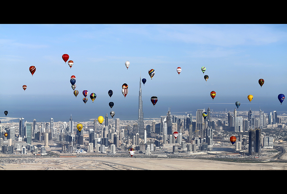 El cielo de Dubai se vistió de globos en los ‘Juegos Aéreos Mundiales’