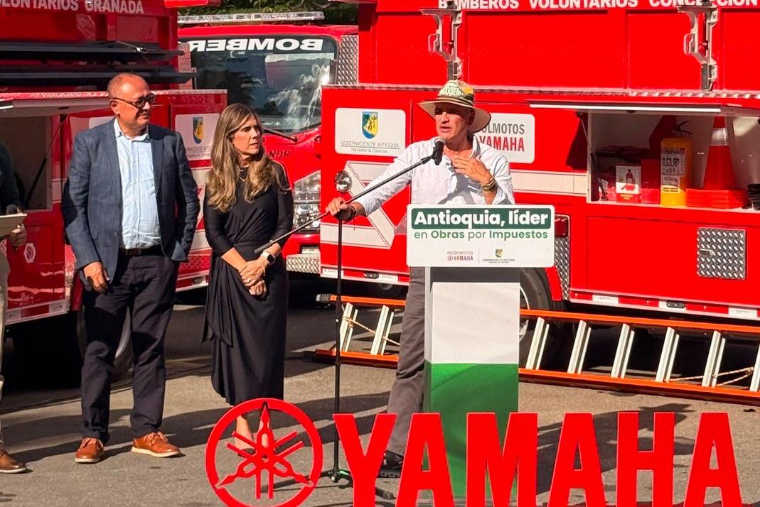 Por primera vez, Incolmotos Yamaha participa en el mecanismo
de Obras por Impuestos para fortalecer la atención de
emergencias en 18 municipios de Antioquia