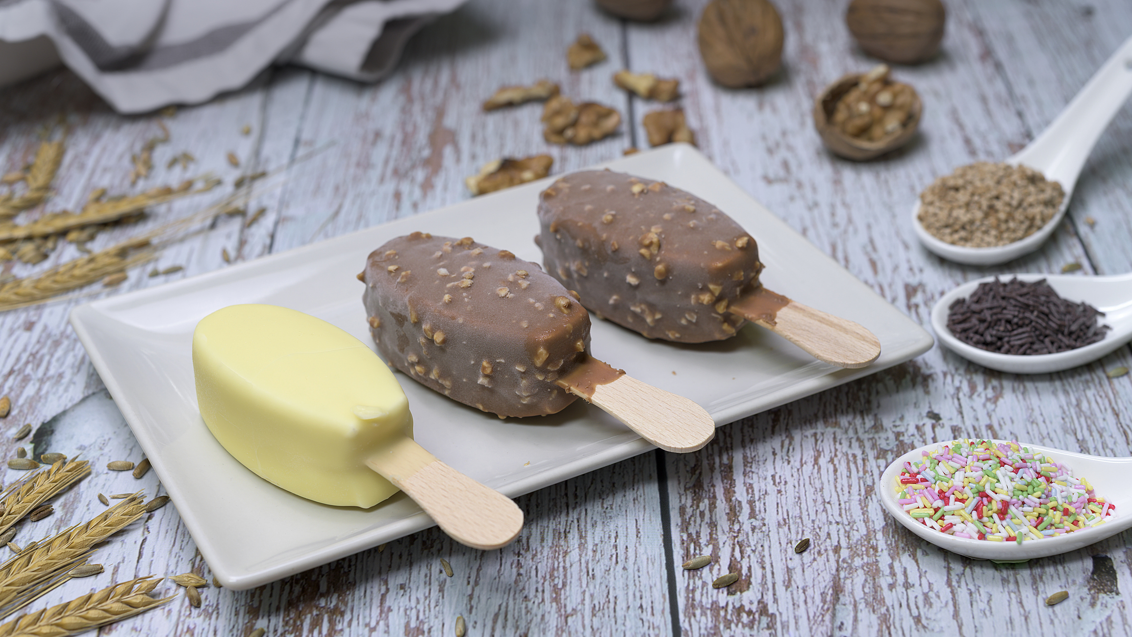 “Magnum” de mango y coco: cremosa, fácil y exquisita