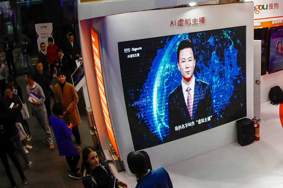 Inteligencia artificial aplicada a las noticias presentada en la quinta Conferencia Mundial de Internet en China. / AFP