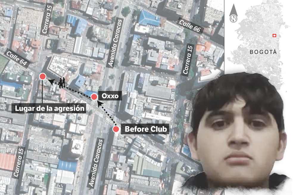 Tras salir del bar, Jaime Esteban Moreno se dirigió al Oxxo y allí fue la primera agresión. Luego, una cuadra más abajo ocurrió la mortal golpiza.