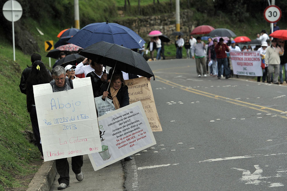 Protesta en la Calera