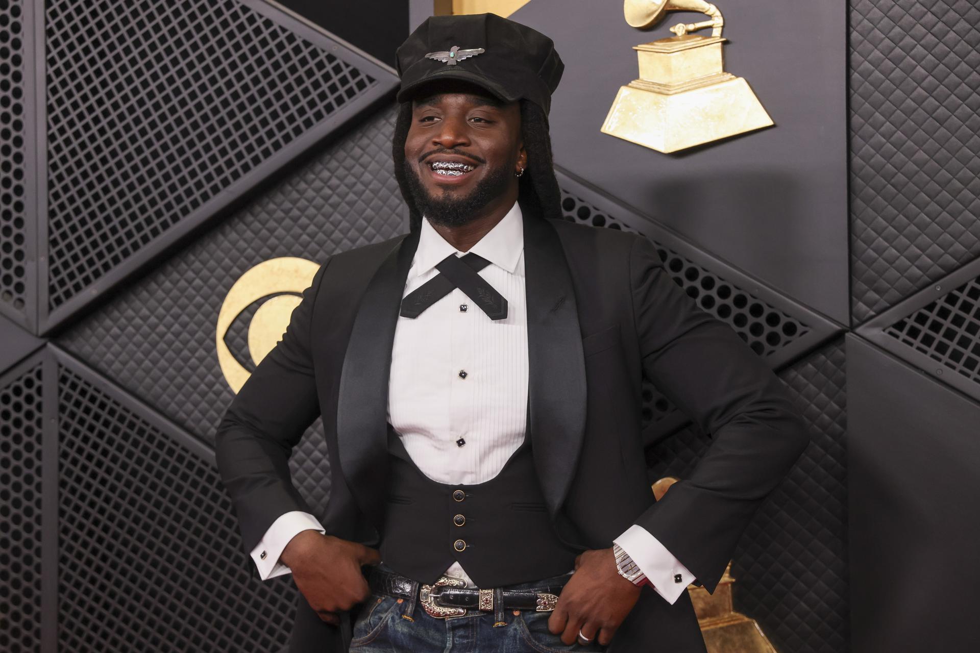 LOS ANGELES (United States), 02/02/2026.- US singer Shaboozey arrives on the red carpet for the 68th annual Grammy Awards ceremony at Crypto.com Arena in Los Angeles, California, USA, 01 February 2026. EFE/EPA/JILL CONNELLY
