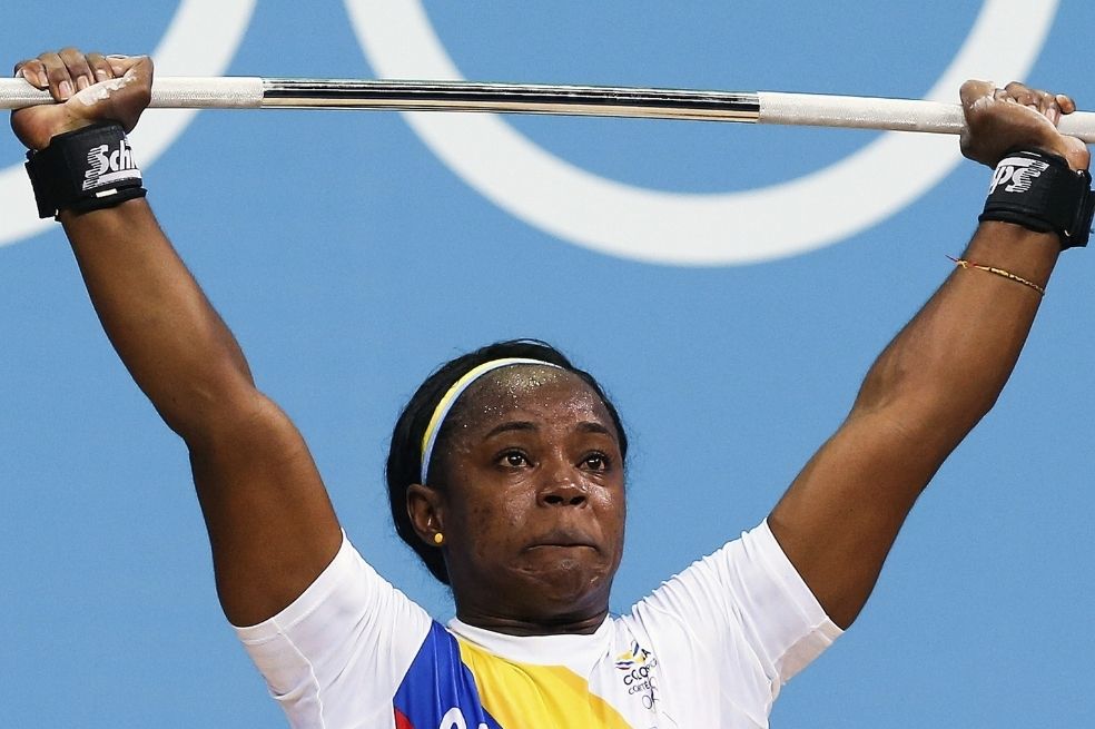 Ubaldina Valoyes, chocoana y pesista en al categoría de 69 kilogramos. Valoyes se colgó la medalla de bronce en Londres 2012 en noviembre del mismo año, luego de que se confirmara que la rumana que había ocupado el tercer lugar dio positivo por dopaje.