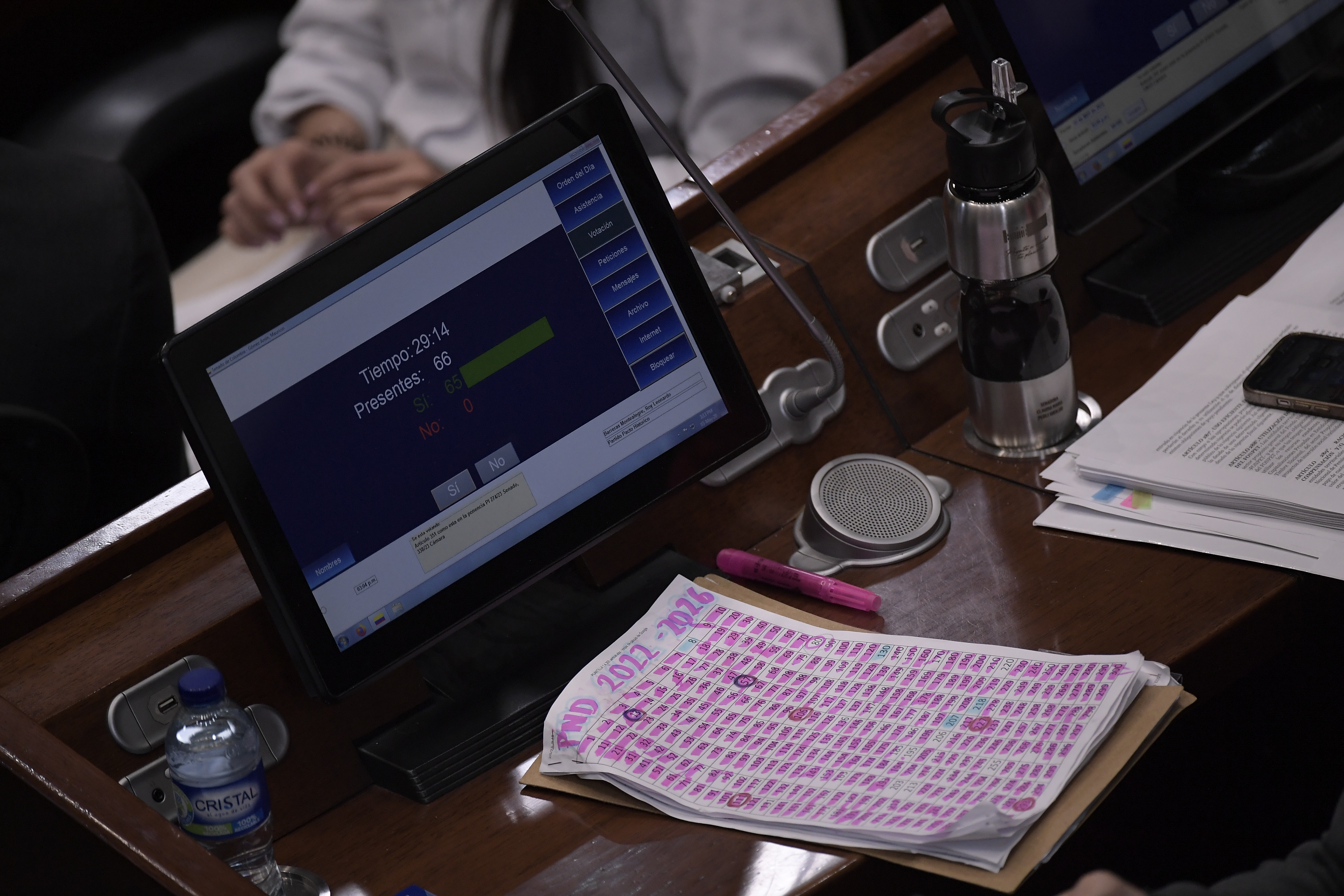 Debate sobre el Plan Nacional de Desarrollo en la Cámara de Representantes.